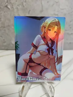 Asuna Trading Card Waifu Goddess Story Anime Girl holo Karte Manga Full Art - Image 1