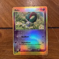 Ralts 67/109 Reverse HOLO EX Ruby & Sapphire Original Pokemon Card E Series TCG - Image 1