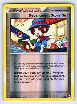 Department Store Girl 85/99 Arceus Set Pokemon Card Nintendo Reverse Holo - Lp - Image 1