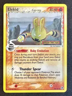 Elekid Delta Species 48/101 EX Dragon Frontiers Pokemon Card Reverse Holo - Vlp - Image 1