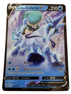 Pokemon TCG Ice Rider Calyrex V 045/198 Ultra Rare Prize Pack Series Card (V - Image 1