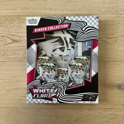 ‍Pokemon White Flare Binder Collection | Booster Cards Binder | Scarlet Violet - Image 1