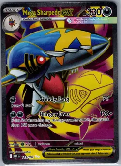 Mega Sharpedo ex 113/094 ME02: Phantasmal Flames - Pokemon Card - NM - Image 1