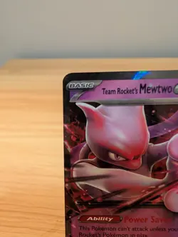 Pokemon Card Team Rocket’s Mewto Ex 081/182 Destined Rivals Double Rare NM - Image 3