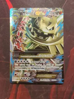 Pokemon TCG M Mega Steelix EX Full Art Holo Rare Card 109/114 XY Steam Siege - Image 1