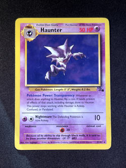 Haunter 21/62 Fossil Unlimited - Non Holo Rare - WOTC Pokemon Card LP - Image 1