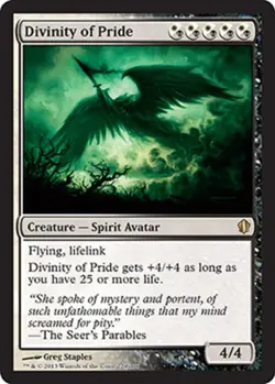 MTG Divinity of Pride, Commander 2013, Heavily Played, English - Image 1