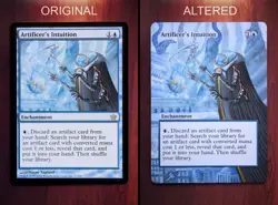 Artificer's Intuition *Magic Altered Hand Painted Extended Art* MTG by Erich - Image 2