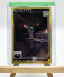 2024 Panini MINECRAFT Crafting Cronicles Enchanting Table Diamond /99 Gold Foil - Image 1