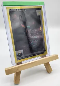 2024 Panini MINECRAFT Crafting Cronicles Enchanting Table Diamond /99 Gold Foil - Image 3