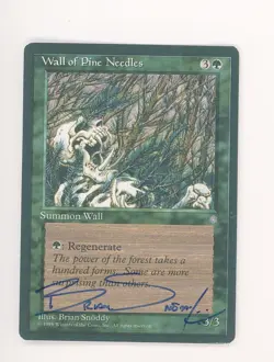 MTG Magic Ice Age WALL OF PINE NEEDLES 💎 Signed Proof BRIAN SNODDY - Image 1