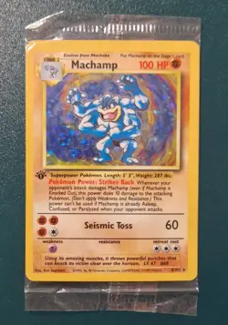 Pokemon Machamp Holo 8/102 Base Set 1st Edition - Factory Sealed Promo WOTC - Image 1