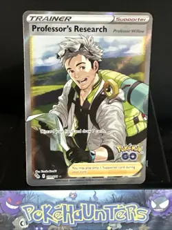 Pokemon Card Professor's Research 078/078 Pokemon Go Full Art Ultra Rare Holo NM - Image 1