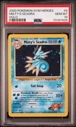Misty's Seadra 2000 Pokemon Gym Heroes PSA 10 #9 - Image 1