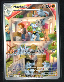 Machoke Scarlet & Violet 151 Illustration Rare Gold Star Holo #177 Pokemon TCG - Image 1