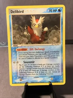 Pokemon TCG Delibird Non Holo Rare EX Team Rocket Returns 2004 #21/109 VTG LP - Image 1