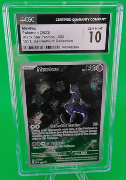 Mewtwo #052 Black Star Promos 2023 English Pokemon 151 UPC CGC 10 9065 - Image 1