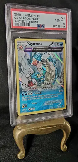 2015 POKEMON XY ANCIENT ORIGINS #21 GYARADOS-HOLO PSA 10 - Image 3