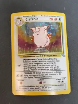 Pokemon TCG: Holo Rare Clefable 1/64, Jungle Set - Unlimited, Curling - Image 3