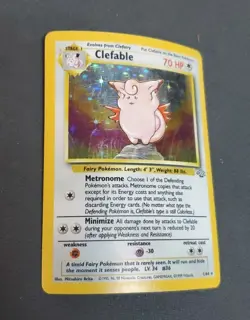 Pokemon TCG: Holo Rare Clefable 1/64, Jungle Set - Unlimited, Curling - Image 4