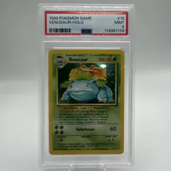 1999 POKEMON GAME #15 VENUSAUR-HOLO PSA 9 - Image 1