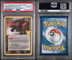 Umbreon Gold Star Celebrations Classic Collection #17 PSA 10 English Pokemon - Image 3