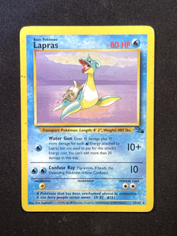 1999 Fossil LAPRAS 25/62 Unlimited RARE non-Holo WOTC Pokemon LP/NM - Image 1