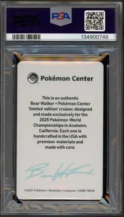 Pokemon 2025 Worlds Pikachu WCS Anaheim Exclusive Bear Walker 0548/1250 PSA 10 - Image 2