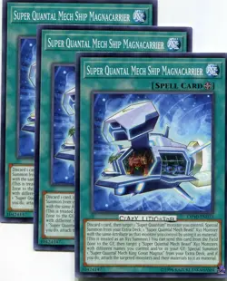 3 X YU-GI-OH SUPER QUANTAL MECH SHIP MAGNACARRIER PROMO COMMON MINT OP10-EN023 - Image 1
