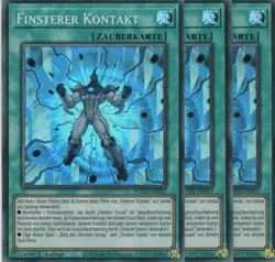 yugioh 3x Finsterer Kontakt SUDA-DE051 Super Rare 1Auflage Deutsch - Image 1