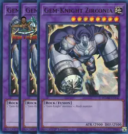 Yugioh! 3x Gem-Knight Zirconia BLMM-EN142 Ultra Rare 1st Ed NM - Image 1
