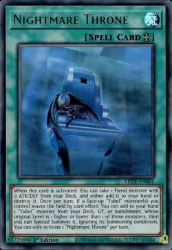 Nightmare Throne - Ultra Rare 1st Edition LEDE-EN061 - NM - YuGiOh - Image 1