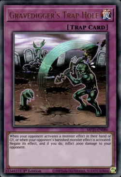 Gravedigger's Trap Hole - Ultra Rare 1st Edition MP21-EN086 - MP - YuGiOh - Image 1