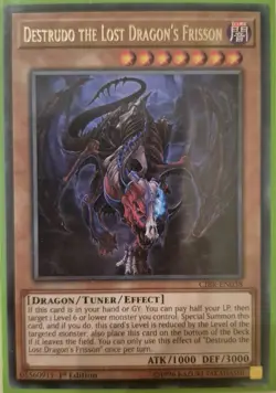 YuGiOh Destrudo the Lost Dragon's Frisson Rare 1st Edition CIBR-EN038 - Image 1