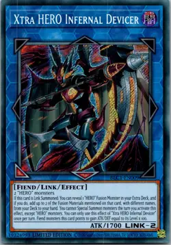 Yugioh Xtra HERO Infernal Devicer BLC1-EN009 Limited Edition Secret Rare NM - Image 1