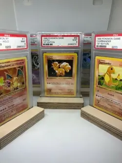 Graded Trading Card Stand Ply Wood Pokemon PSA YuGiOh Magic Wooden - Image 5