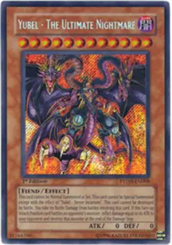 1x (LP) Yubel - The Ultimate Nightmare - PTDN-EN008 - Secret Rare - 1st Edition - Image 1