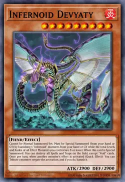 Yugioh RA04-EN248 - Infernoid Devyaty - Platinum Secret Rare - Image 1