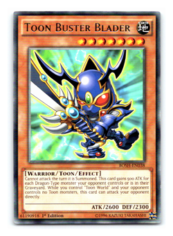 Toon Buster Blader - BOSH-EN038 - Rare 1st Edition Yugioh - Image 1