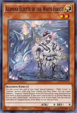 YUGIOH ELZETTE, AZAMINA OF THE WHITE FOREST SECRET RARE NM 1ST ED SUDA-EN008 - Image 1