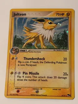 Jolteon 3/17 Holo Rare Pop Series 3 Pokemon Card - MP - Image 1