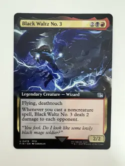 Black Waltz No. 3 Borderless MTG Magic the Gathering Card NM Near Mint FIN - Image 1