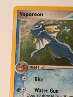 Vaporeon Holo Rare 6/17 Pop Series 3 Promo Pokemon Card MP - Image 2