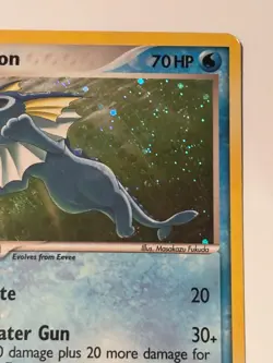 Vaporeon Holo Rare 6/17 Pop Series 3 Promo Pokemon Card MP - Image 3