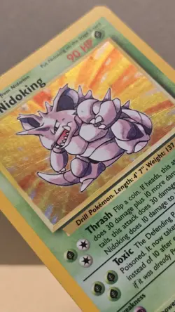 Pokemon TCG Nidoking 11/102 Holo Unlimited Rare Card Base Set MP WOTC - Image 3