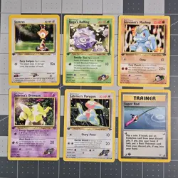 Pokemon 1st Edition Lot Porygon Machop Drowzee Gym Neo Cards Non Holos - Image 1