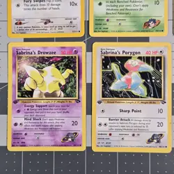 Pokemon 1st Edition Lot Porygon Machop Drowzee Gym Neo Cards Non Holos - Image 4