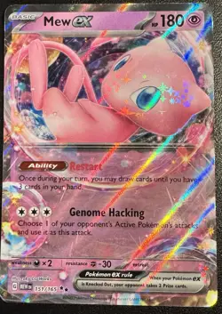 Pokemon Mew EX TCG Scarlet & Violet Holo Double Rare Card 151/165 LP - Image 1