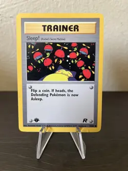 Sleep! Team Rocket 1ST EDITION Pokemon Card TCG Trainer Card - Image 1