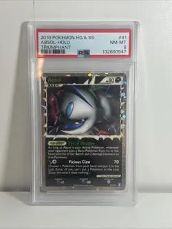 2010 POKEMON CARD TRIUMPHANT ABSOL PRIME HOLO #91 PSA 8 NM-MT - Image 1